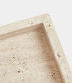 Travertinbricka i äkta natursten – dekorationsbricka 25 × 15 cm
