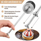 Finströare för florsocker, kakao och kryddor – för bakning och servering