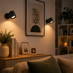 Roterbara LED-vägglampor 360° med touch och fjärrkontroll – 2-pack