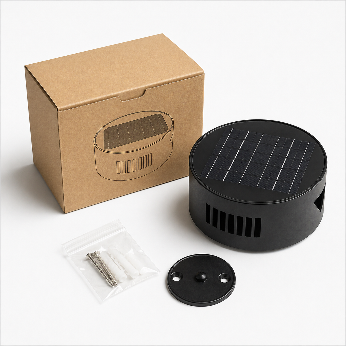 Solcellsvägglampor med rörelsesensor och 360° rotation – 2-pack