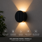 Solcellsvägglampor med rörelsesensor och 360° rotation – 2-pack