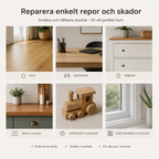 Reparationskit för trägolv och laminat – 11 vaxstift för repor och skador