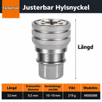 Justerbar universalhylsnyckel