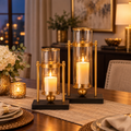 Ljushållare i Glas & Guld – 2-pack