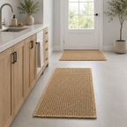 Mjuk absorberande badrumsmatta med halkfri undersida – 46 × 77 cm