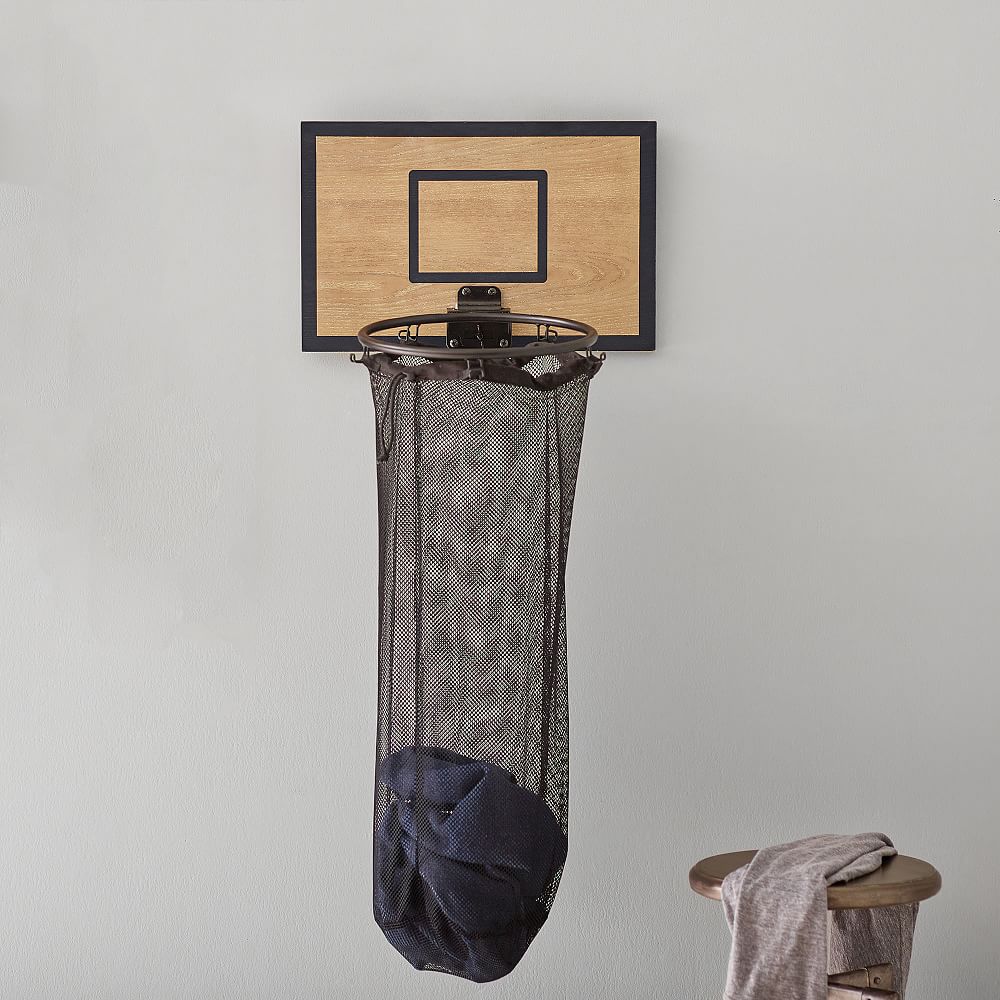 Hängande tvättkorg med basketkorg – dörrhängd tvättpåse för barnrum