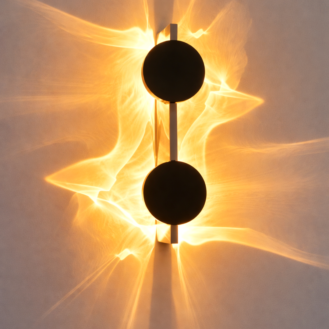 Skulptural designlampa med varmt ljus – modern dekorativ bordslampa