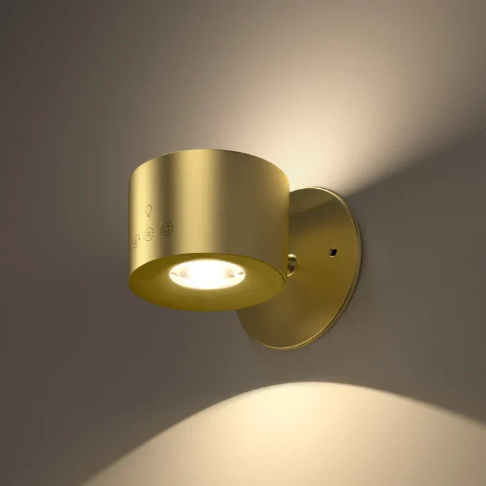 Roterbara LED-vägglampor 360° med touch och fjärrkontroll – 2-pack