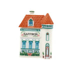 Kryddburkar i porslin formade som hus – 24-pack med lock