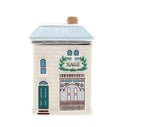 Kryddburkar i porslin formade som hus – 24-pack med lock