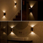 LED-vägglampa med varmt ljus – dekorativ belysning med måninspirerad design