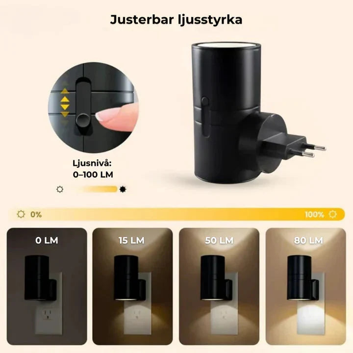 LED-vägglampa med varmt ljus – dekorativ belysning med måninspirerad design