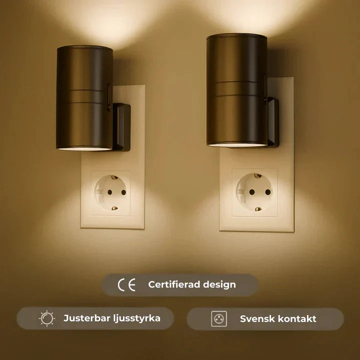 LED-vägglampa med varmt ljus – dekorativ belysning med måninspirerad design