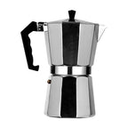 Åttakantig mokabryggare i silverfärgad aluminium, 300 ml
