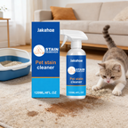Fläckborttagningsspray för matta i hem med katt