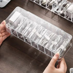 Transparent kabelorganisatör med åtta fack och lock