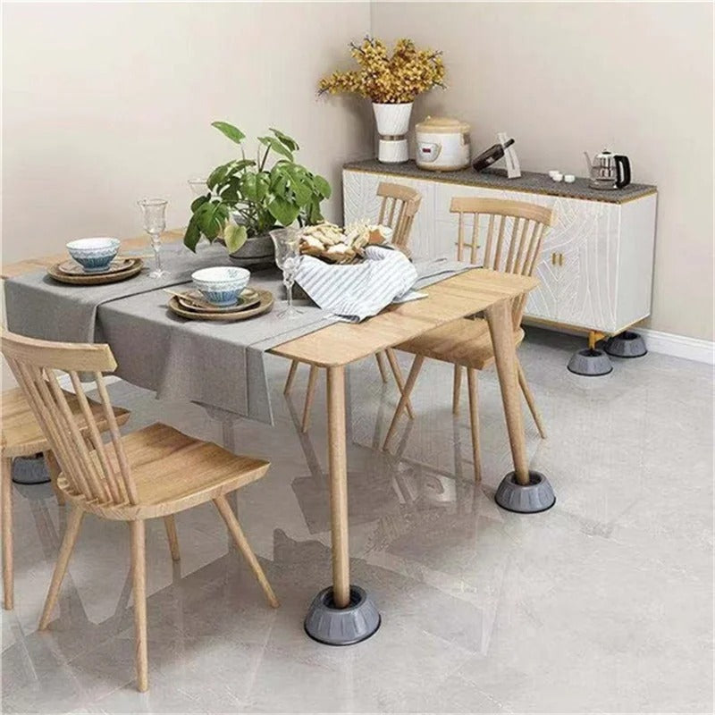 Vibrationsdämpande maskinfötter använda under möbler och vitvaror